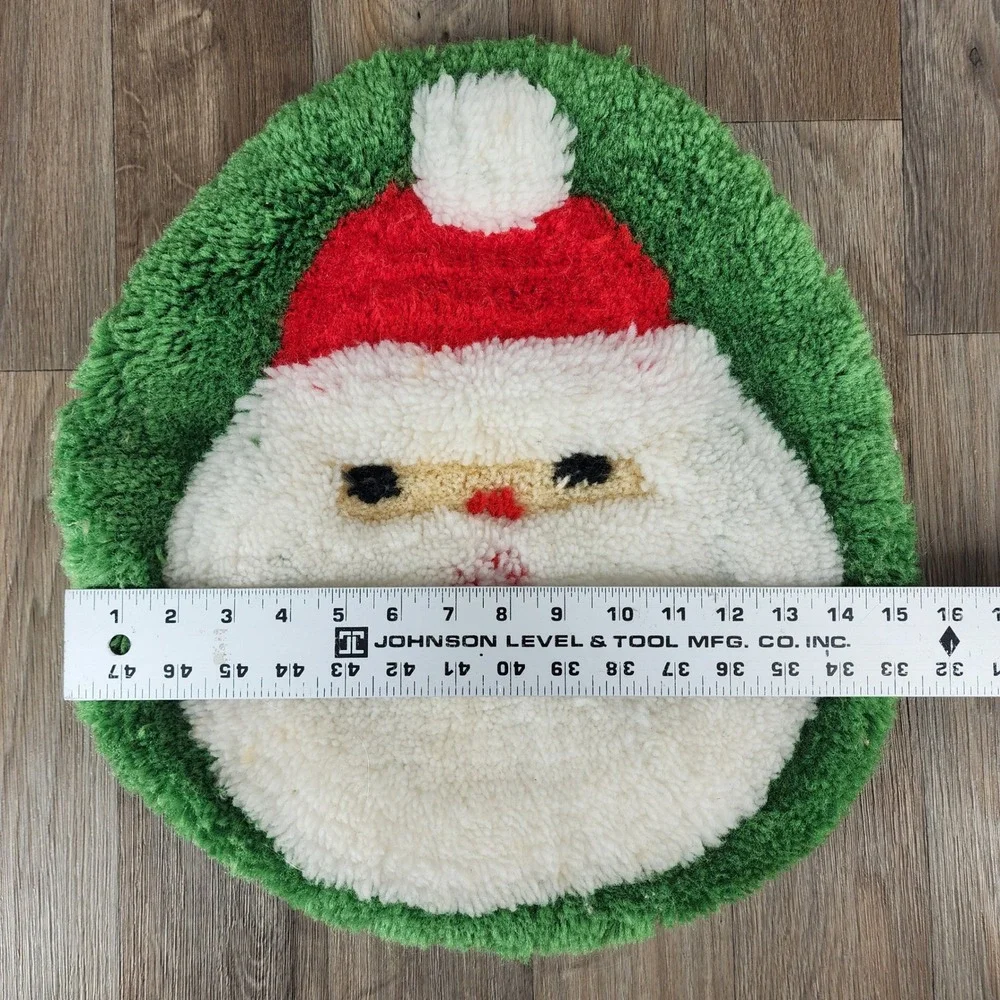 Vintage Santa Face Toilet Seat Cover‎ Hook Rug Christmas Holiday Decor